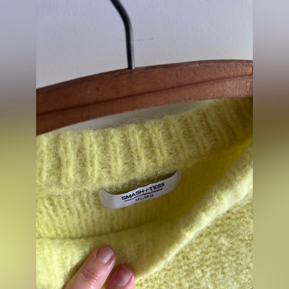 Smash + Tess Stella Knit Sweater, Neon Yellow Lime - Picture 2 of 3